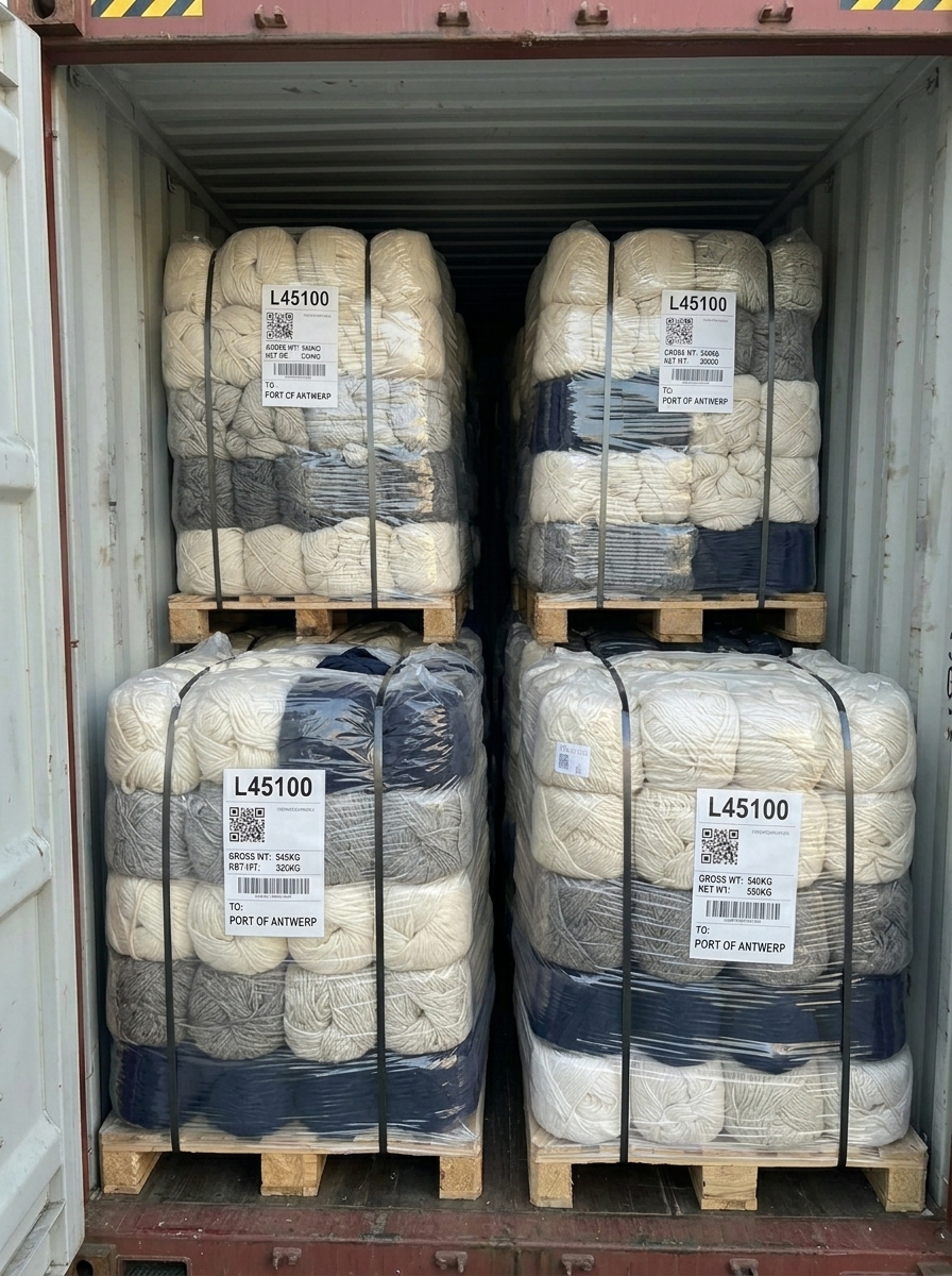 Opération de chargement de conteneurs